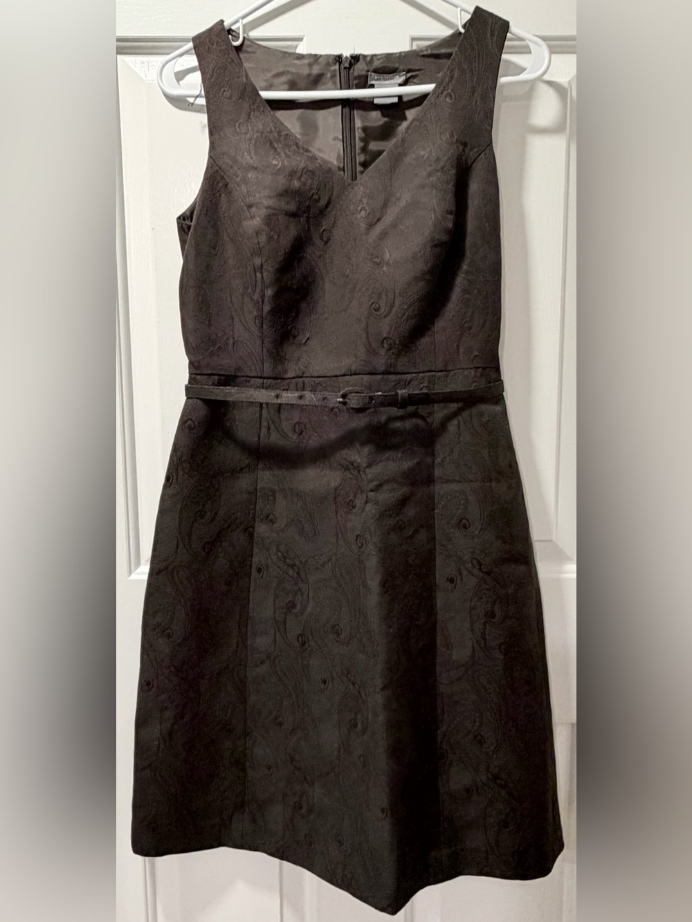 Vintage Style 2-Pc Set: Ann Taylor Jacquard Dress 4P & Express Crop Sweater Med